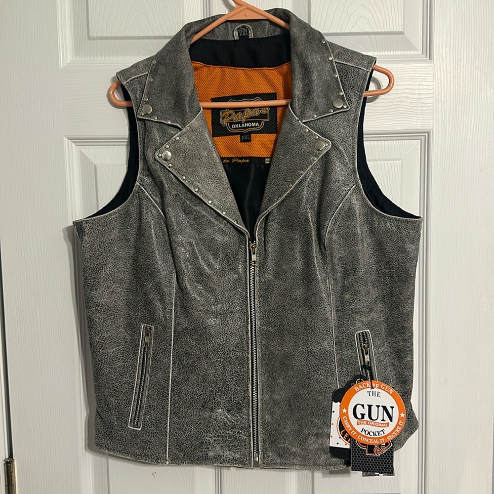 Lined motorcycle vest